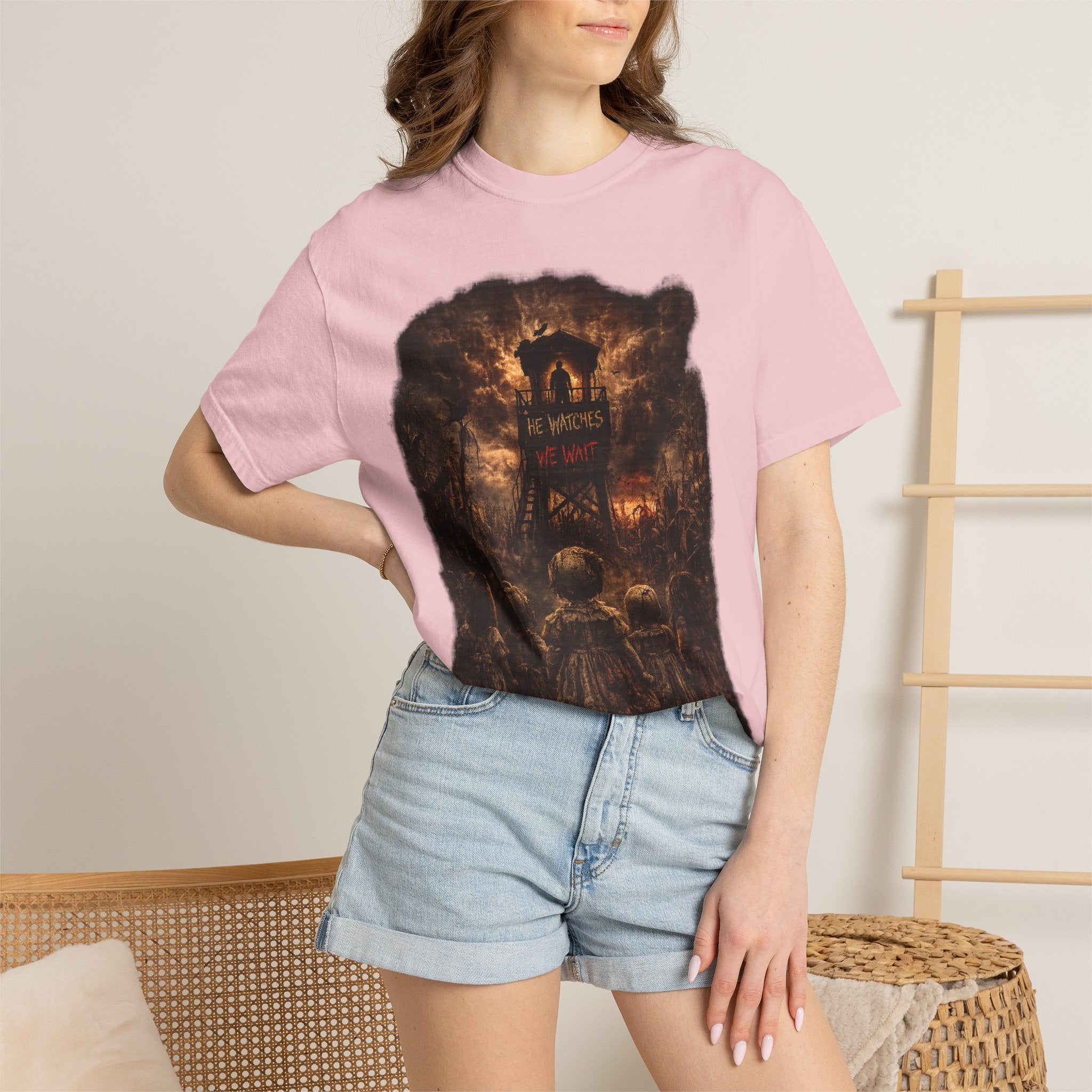 T-Shirt - Moody Forest Watchtower Graphic Tee (Midsommar Vibe)
