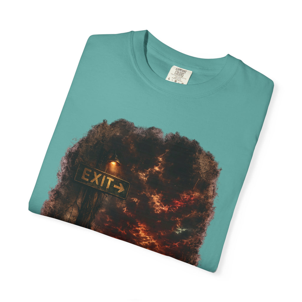 T-shirt — “Exit” Haunted Forest Nightscape Graphic Tee