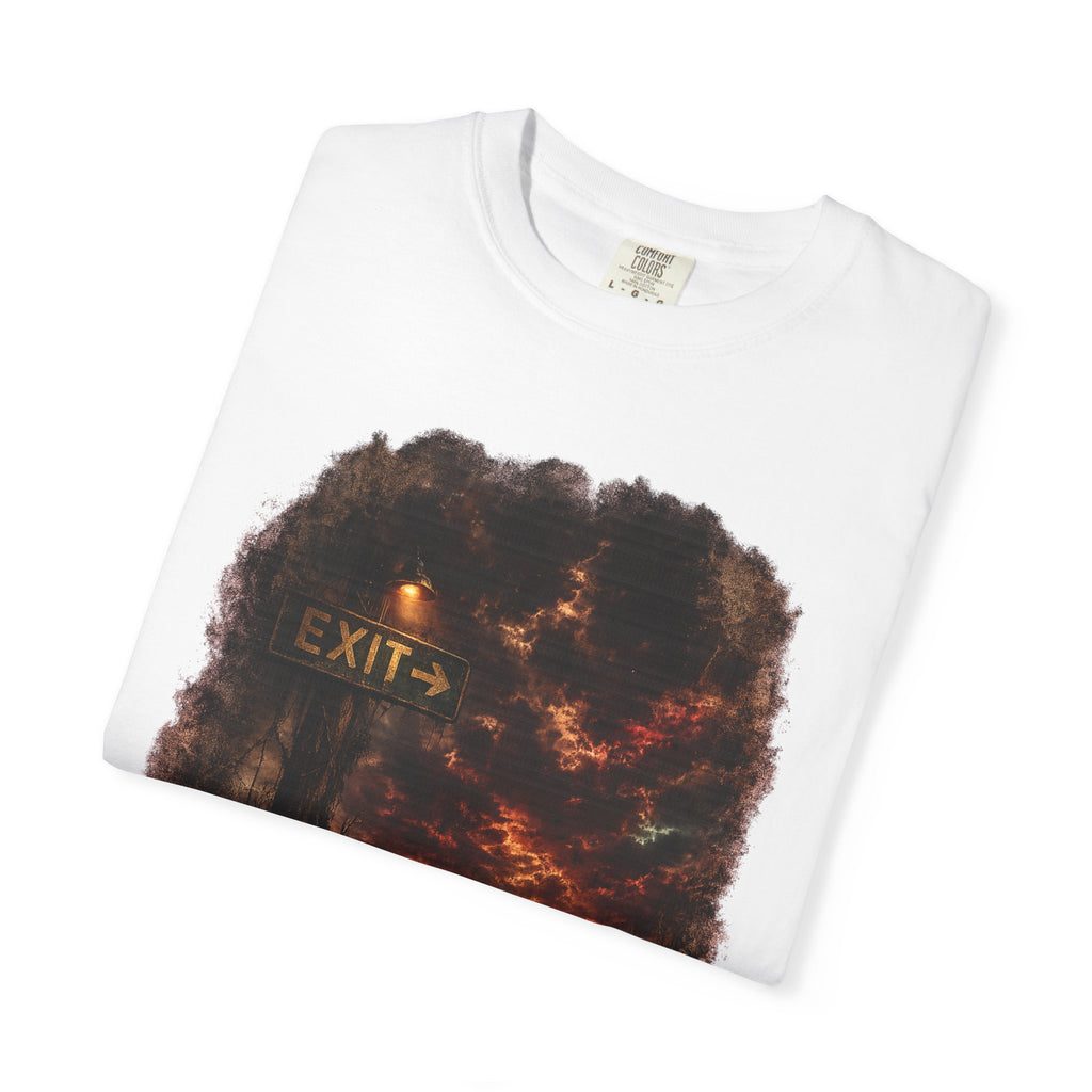 T-shirt — “Exit” Haunted Forest Nightscape Graphic Tee