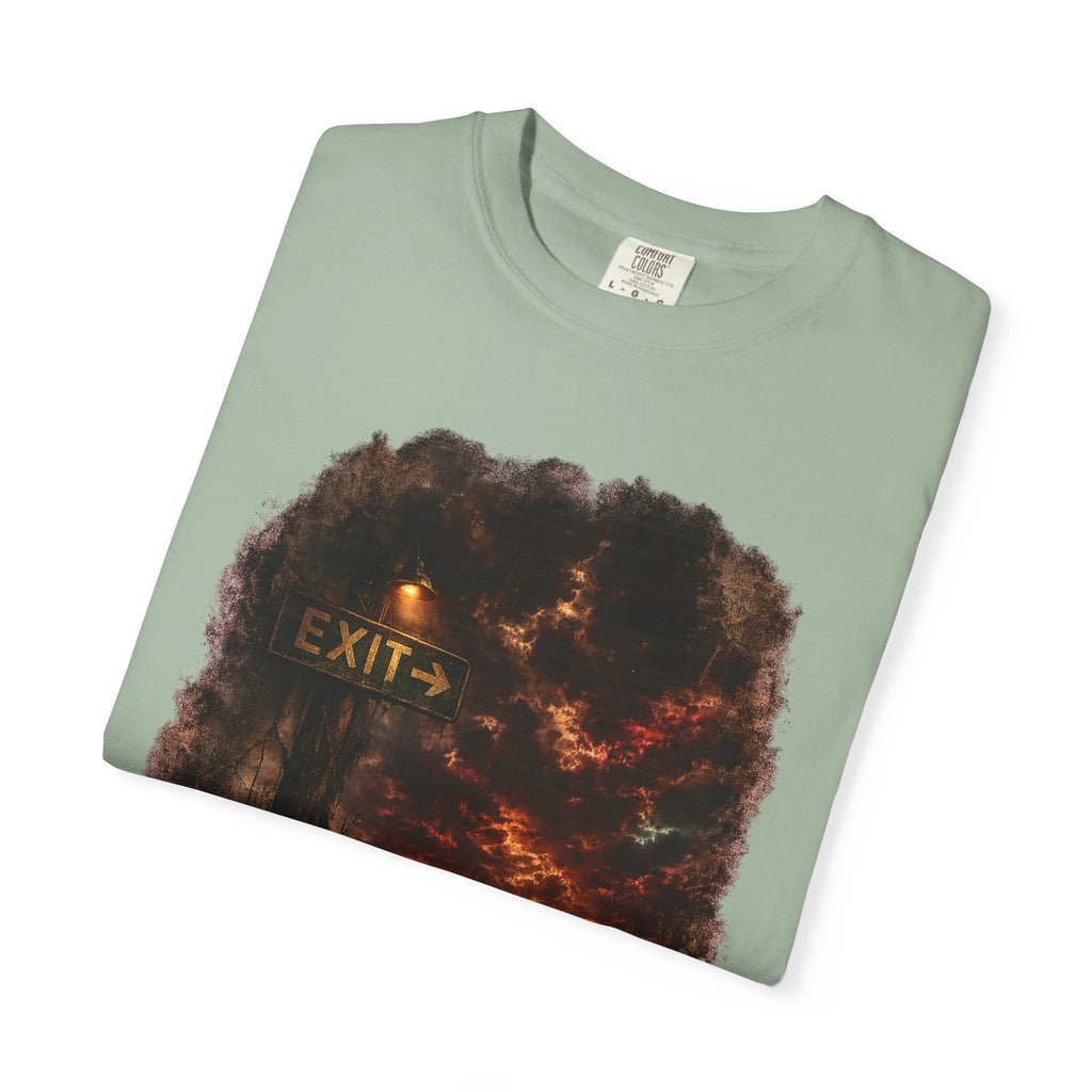 T-shirt — “Exit” Haunted Forest Nightscape Graphic Tee