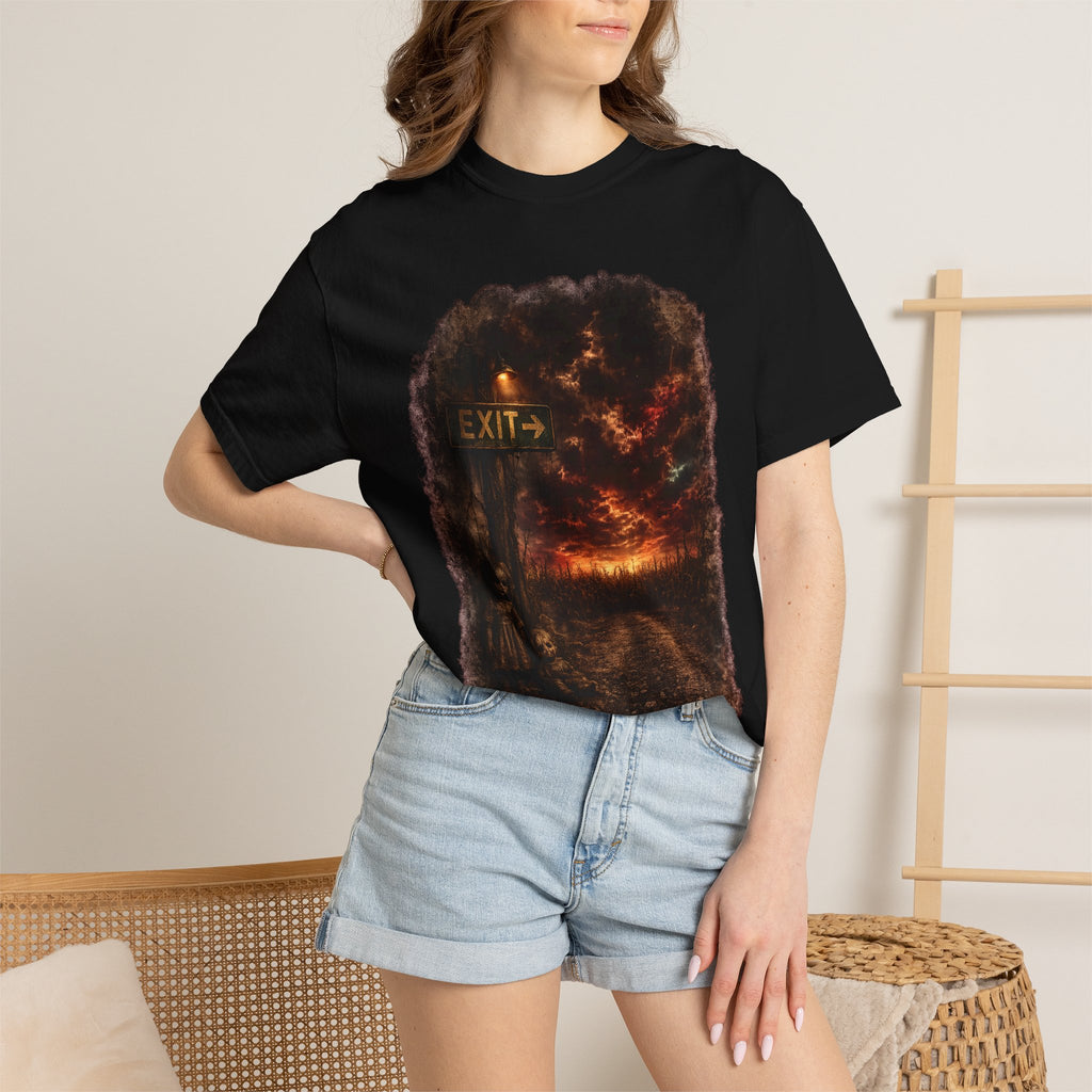 T-shirt — “Exit” Haunted Forest Nightscape Graphic Tee