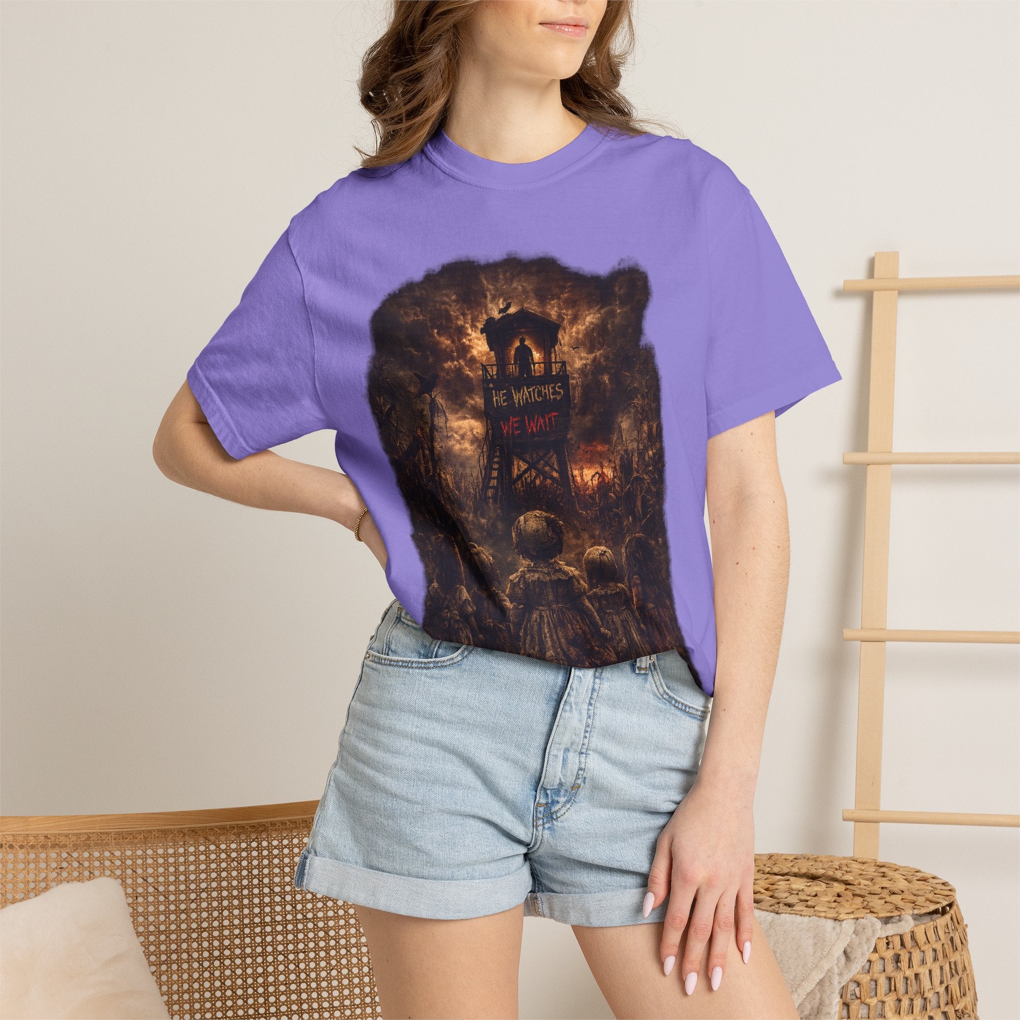T-Shirt - Moody Forest Watchtower Graphic Tee (Midsommar Vibe)