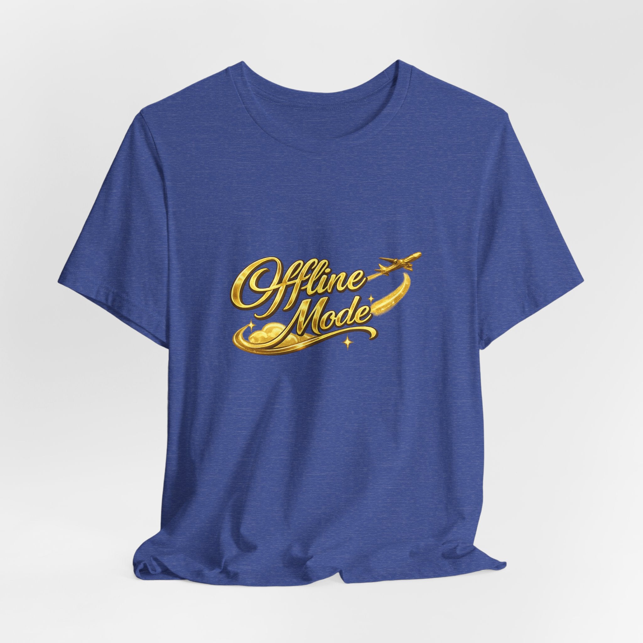 Offline Mode T‑Shirt — Gold Script Travel Tee