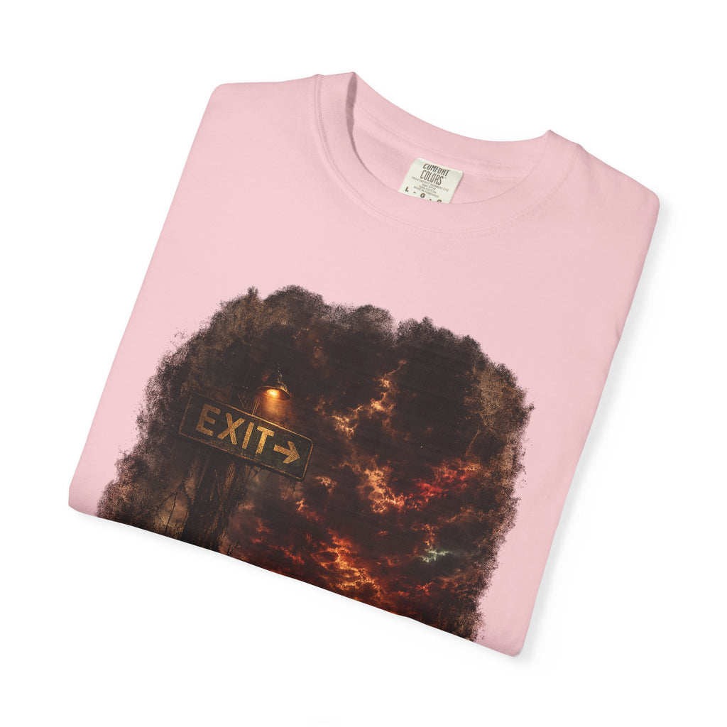 T-shirt — “Exit” Haunted Forest Nightscape Graphic Tee