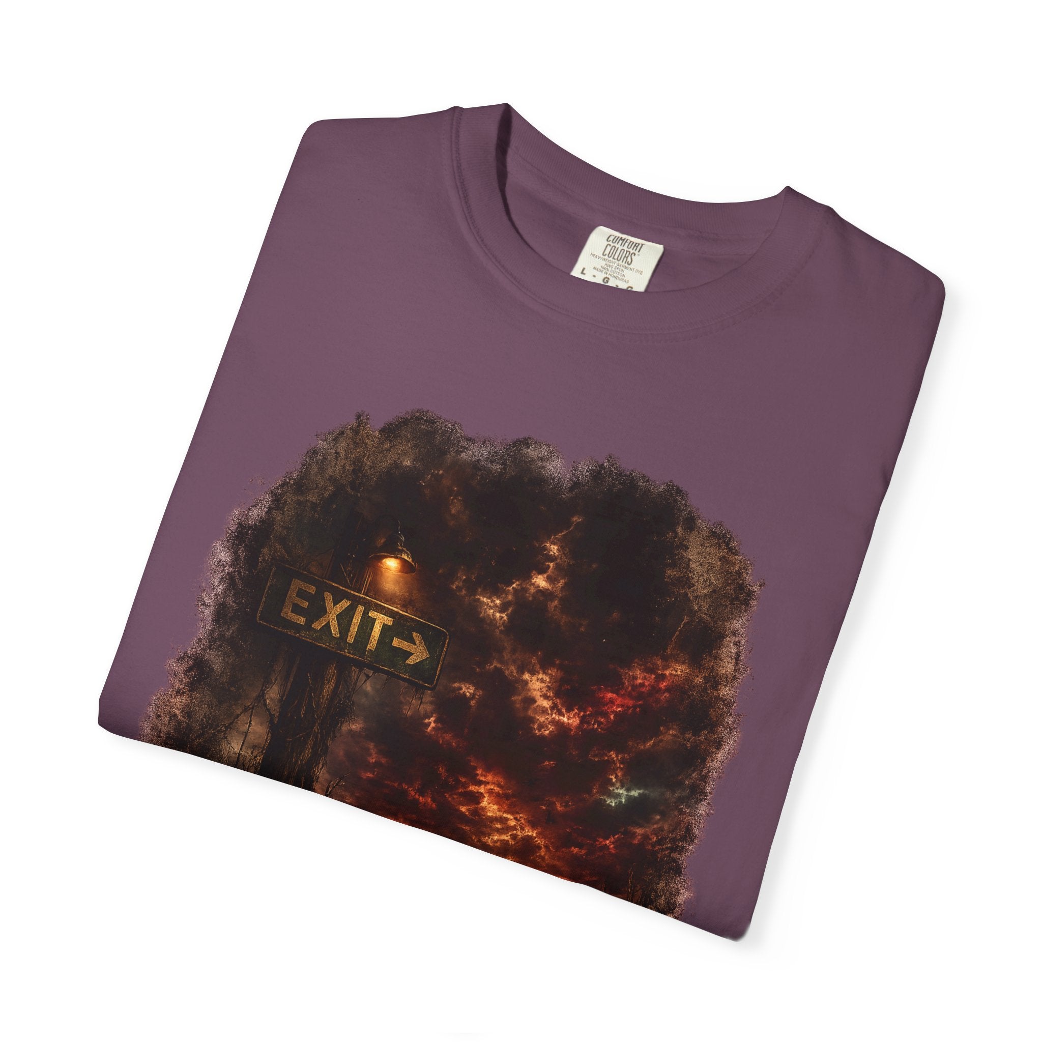 T-shirt — “Exit” Haunted Forest Nightscape Graphic Tee