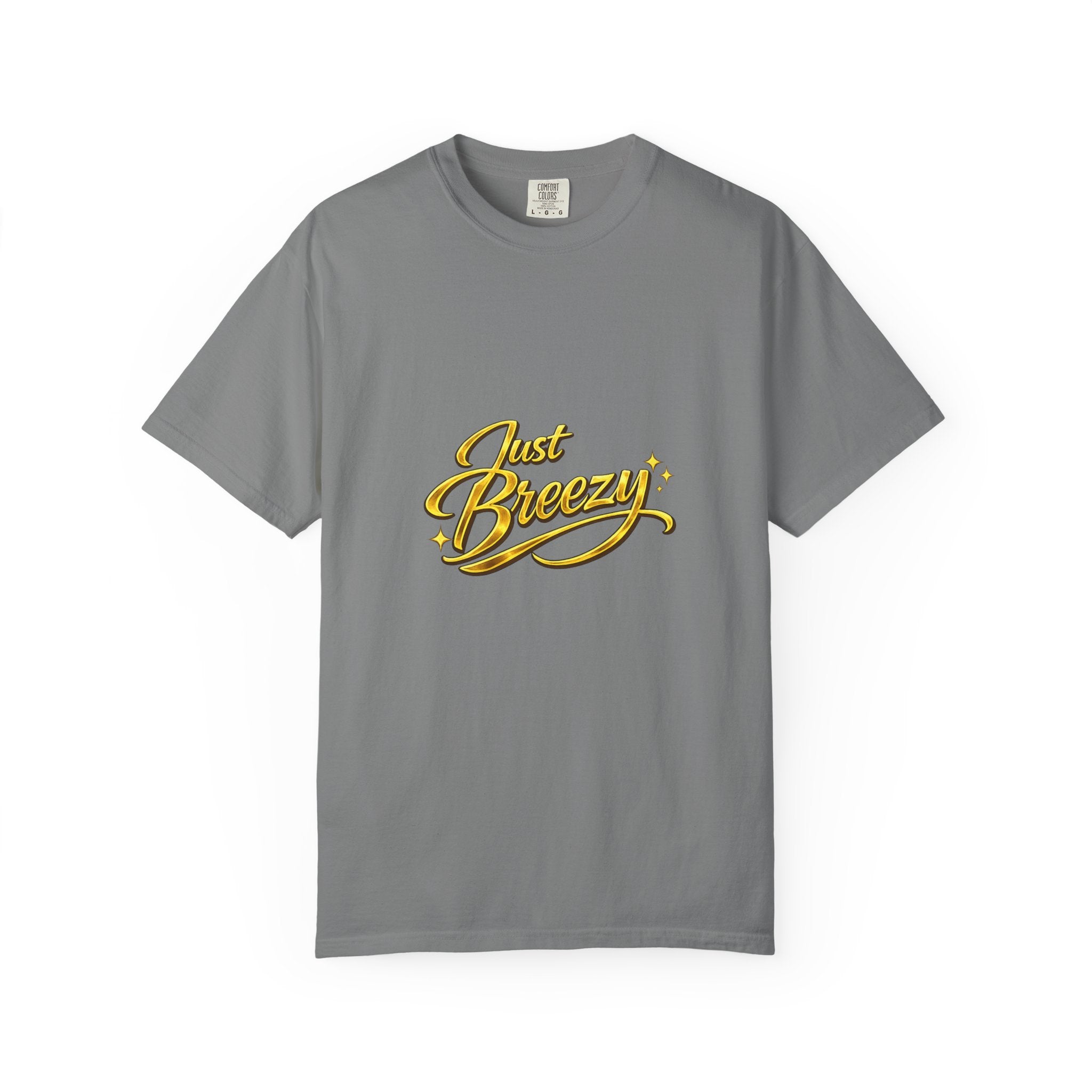 Just Breezy T-Shirt — Retro Script Graphic Tee