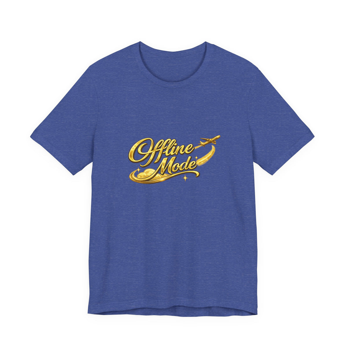 Offline Mode T‑Shirt — Gold Script Travel Tee