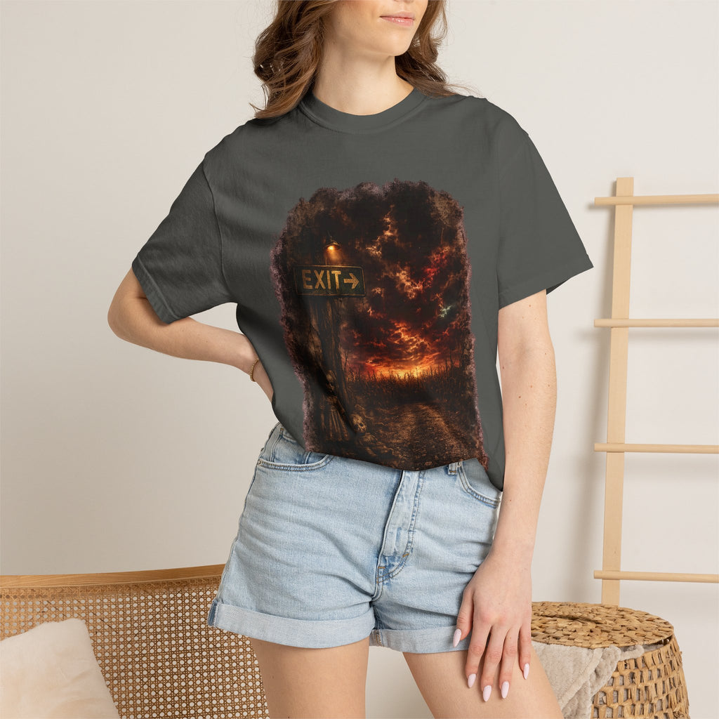 T-shirt — “Exit” Haunted Forest Nightscape Graphic Tee