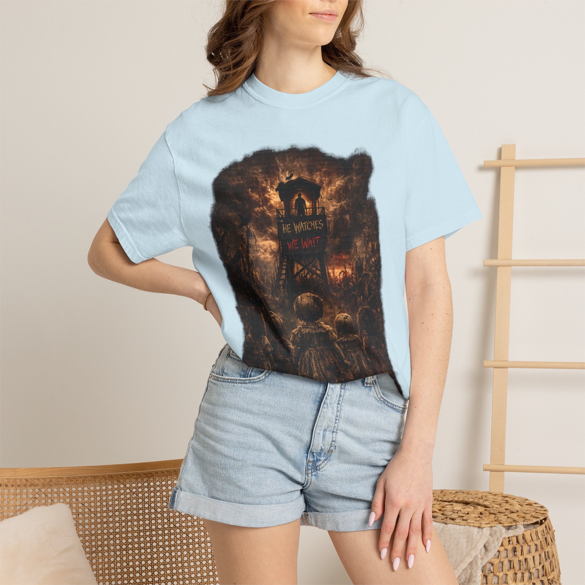 T-Shirt - Moody Forest Watchtower Graphic Tee (Midsommar Vibe)