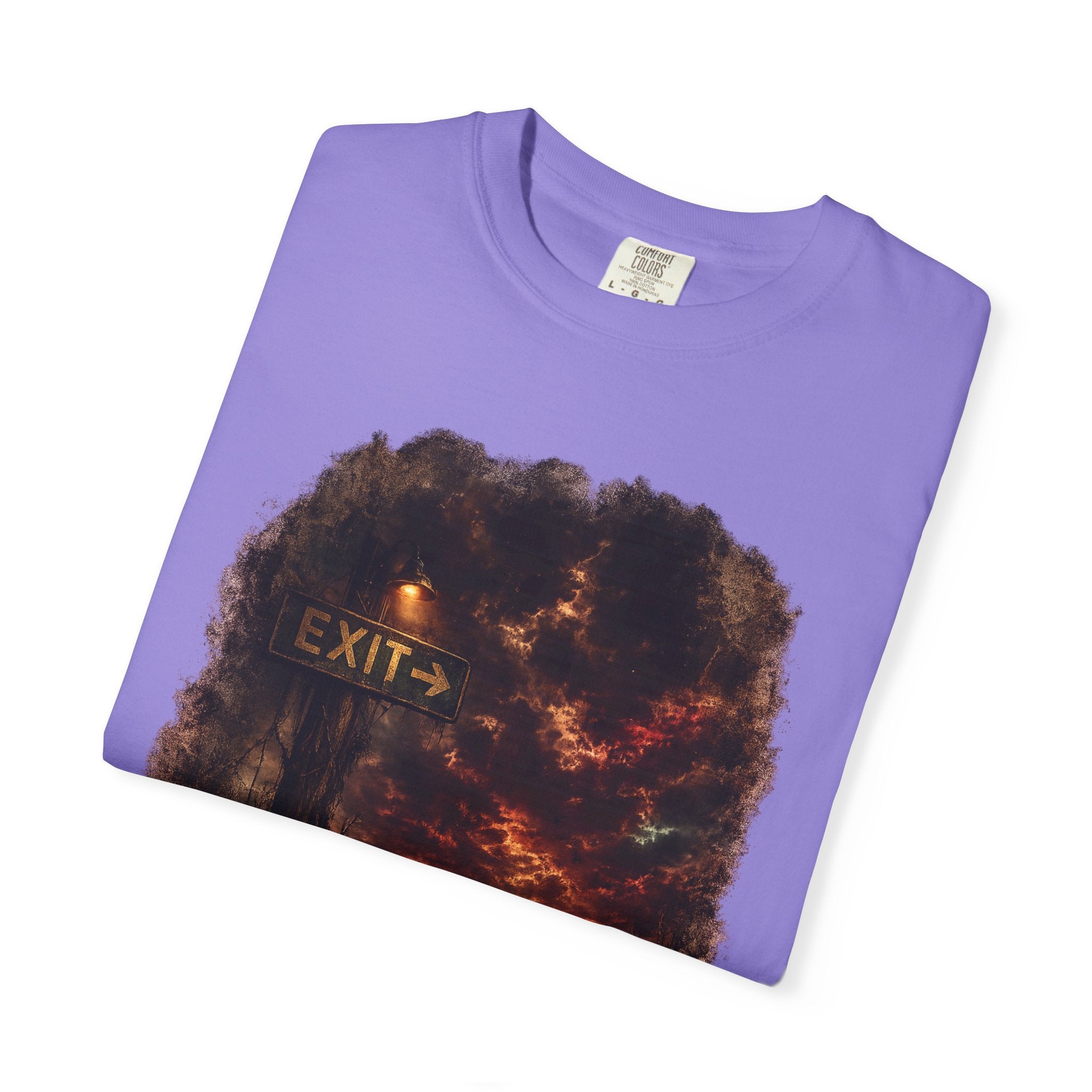 T-shirt — “Exit” Haunted Forest Nightscape Graphic Tee