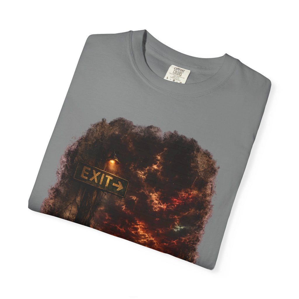 T-shirt — “Exit” Haunted Forest Nightscape Graphic Tee