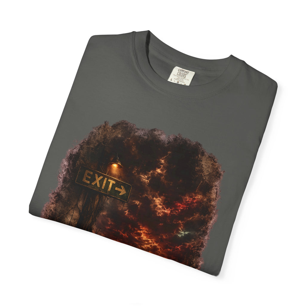 T-shirt — “Exit” Haunted Forest Nightscape Graphic Tee