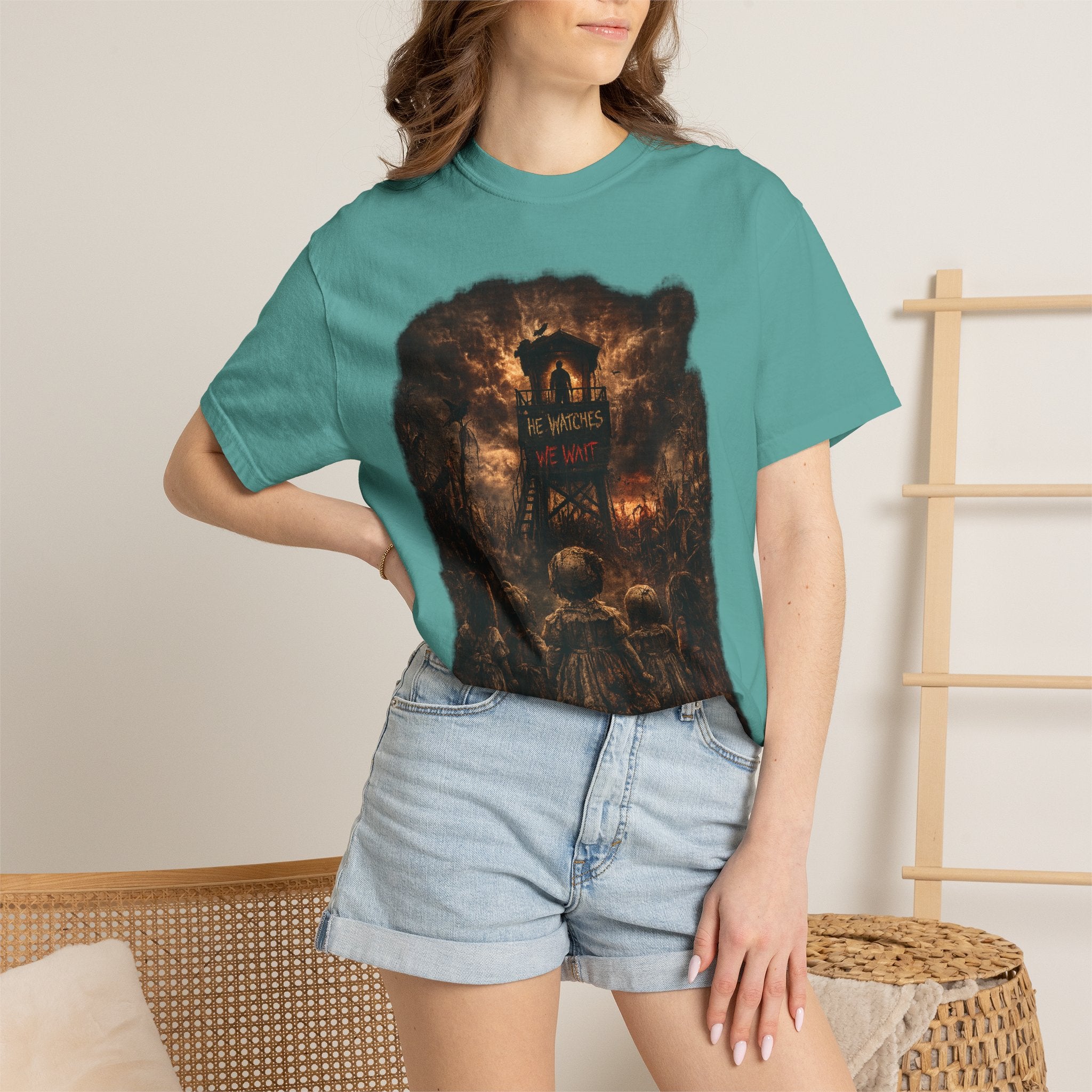 T-Shirt - Moody Forest Watchtower Graphic Tee (Midsommar Vibe)