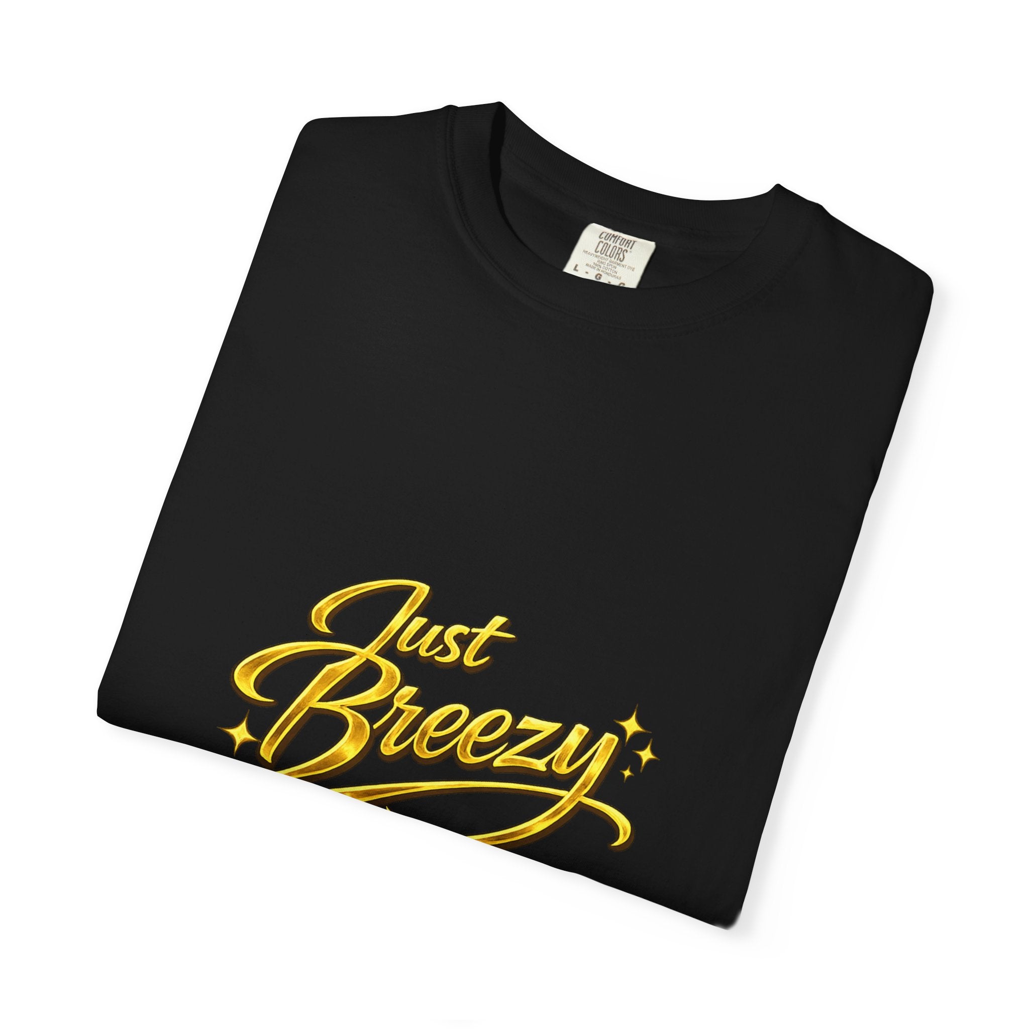 Just Breezy T-Shirt — Retro Script Graphic Tee
