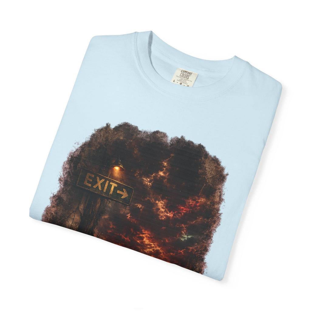 T-shirt — “Exit” Haunted Forest Nightscape Graphic Tee