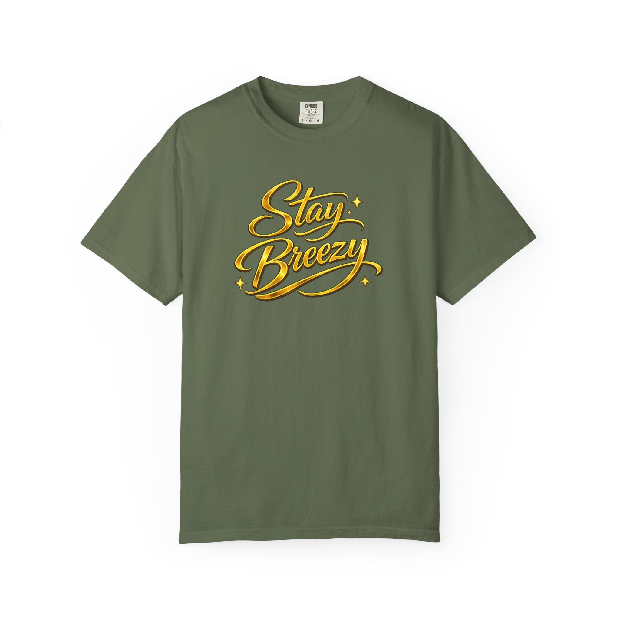 Stay Breezy T-Shirt — Vintage Script Graphic Tee
