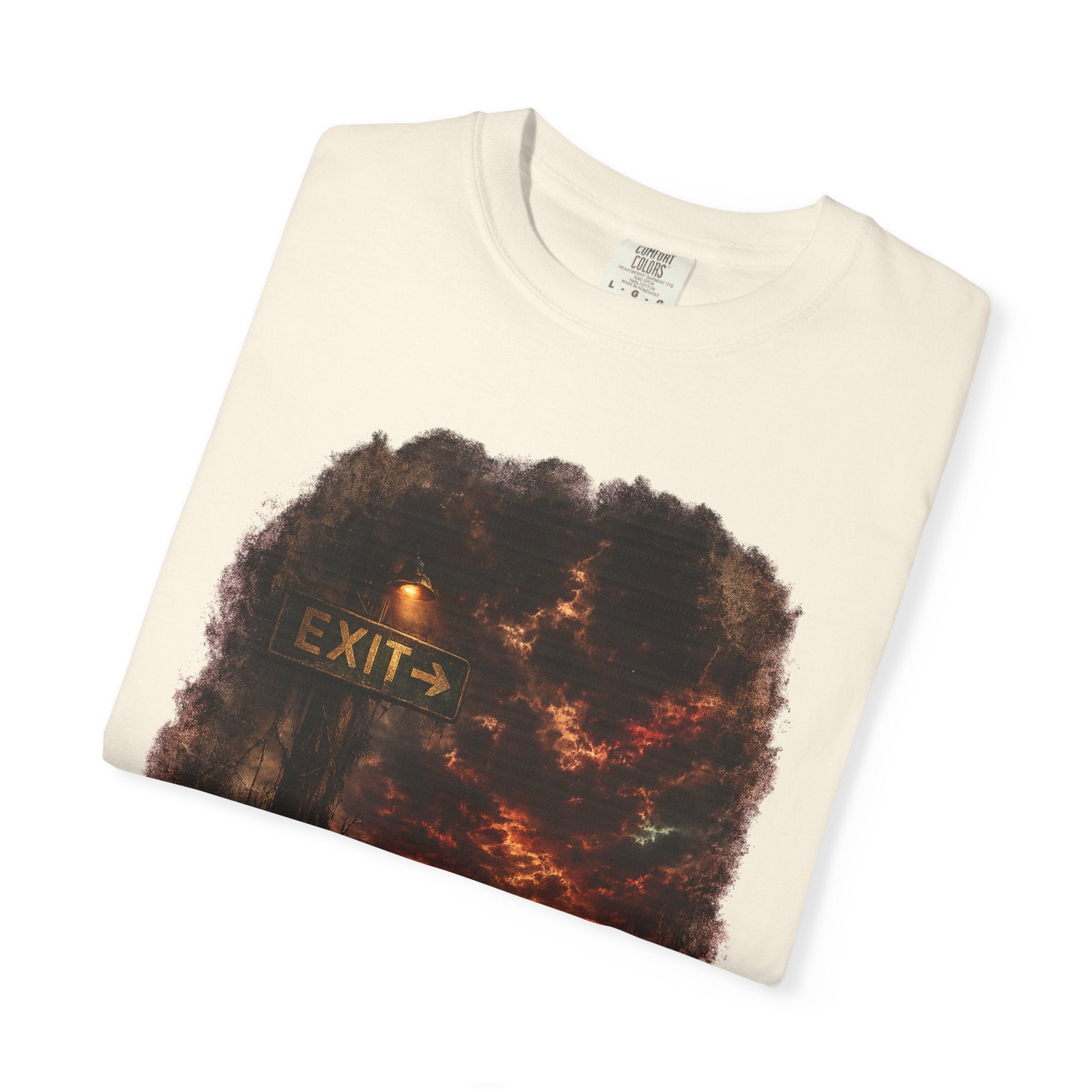 T-shirt — “Exit” Haunted Forest Nightscape Graphic Tee