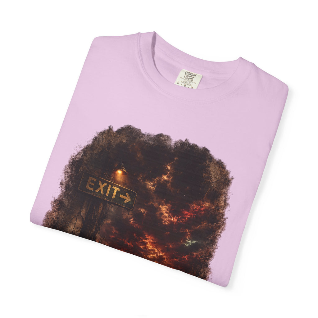 T-shirt — “Exit” Haunted Forest Nightscape Graphic Tee