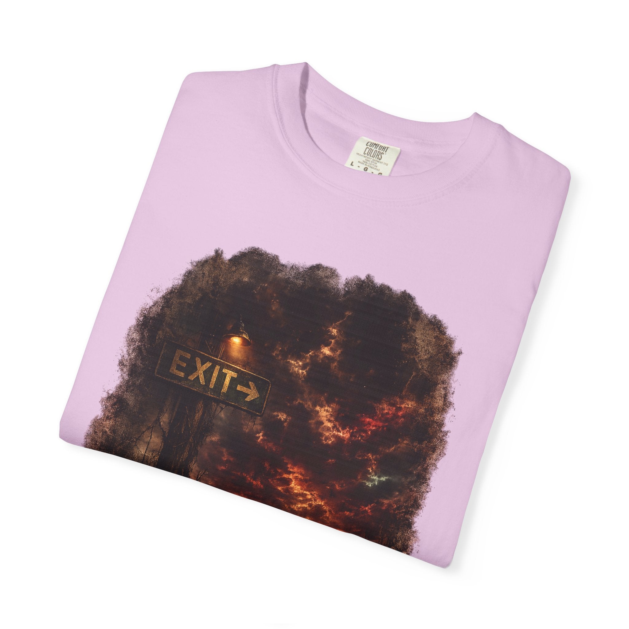 T-shirt — “Exit” Haunted Forest Nightscape Graphic Tee